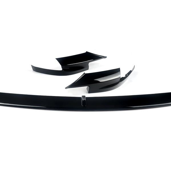 Bumperlip, holdbart ABS-plast, nem installation, kompatibel med BMW,glansende sort