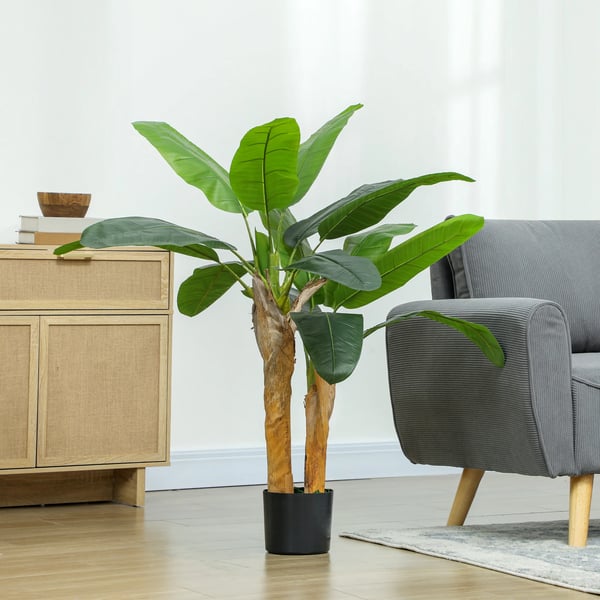 Kunstig Banantræ, Ø17 x 120 cm, Udendørs Brug, Jubilæums- og Udstillingsapplikationer, Livagtigt Udseende, Holdbart Materiale