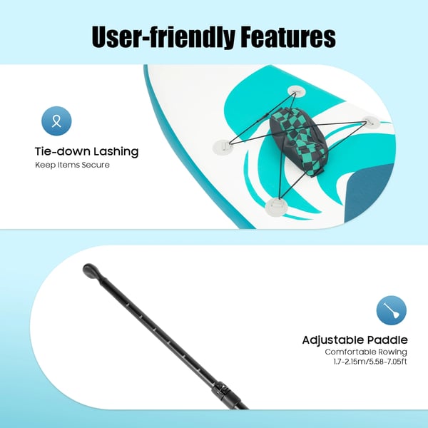 Stand Up Paddle Board, Premium Materialer, Høj Opdrift og Stabilitet,Blå
