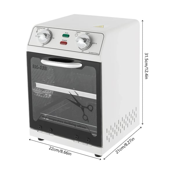Højtemperatursterilisator, 600W effekt, 2 niveauer, 8L kapacitet,HVID