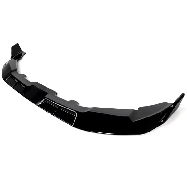 Front Bumper Spoiler, Glansende Sort Finish, Aerodynamisk Design,Glansende Sort