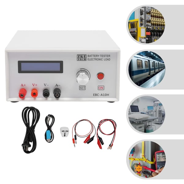 Batteritestare, LCD-display, automatisk testfunktion, EU-kontakt