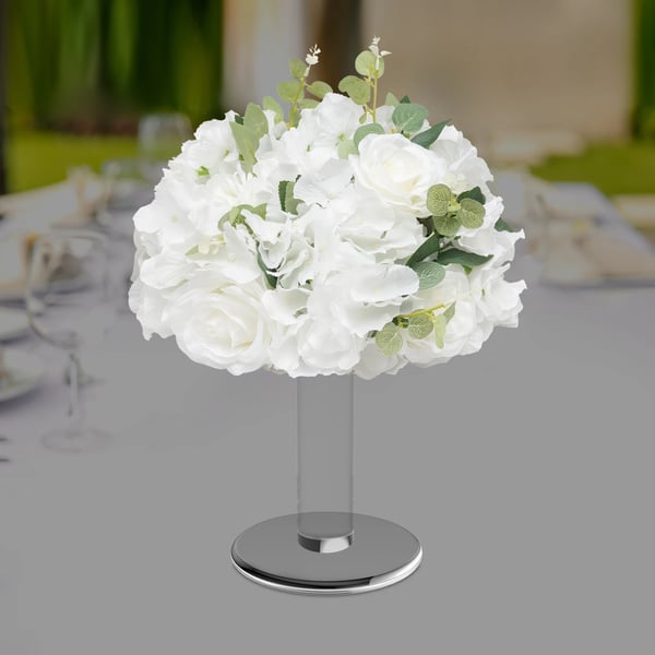 Kunstige Blomsterkugler, Non-woven Stof, 6 Blomsterkugler, Indendørs og Udendørs Brug, Hortensia og Rosen, Ideel til Bryllupper