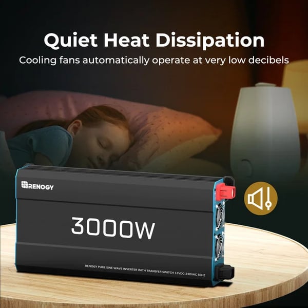 Strømomformer, 3000W kontinuerlig effekt, 6000W spidseffekt, 230V/240V udgangsspænding