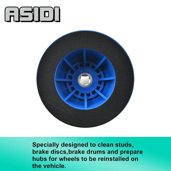 Hjulnavsbørste, 150 mm Diameter, Maksimum 1500 RPM, Anbefalet 500 RPM, Holdbart Kompositmateriale, Renser på mindre end 30 sekunder
