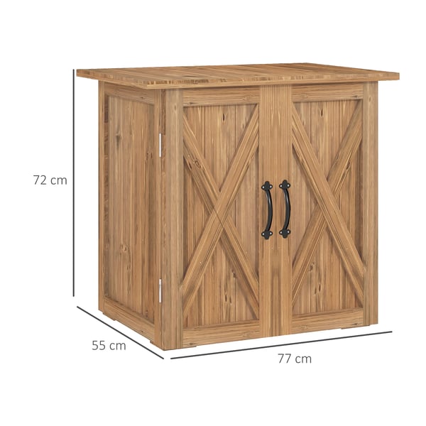 Havehus, 77 x 55 x 72 cm, Fyrretræ, Dobbeltlåger, Vandtæt, Rustik Design