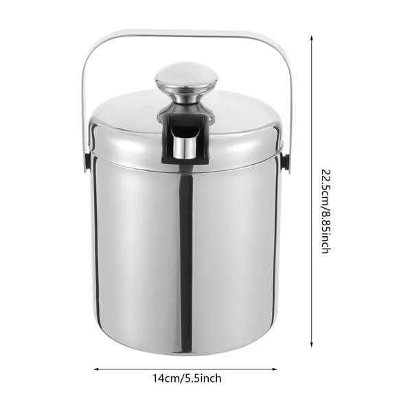 Isebalje, Rustfrit Stål, Dobbeltlag Isolering,1.3L