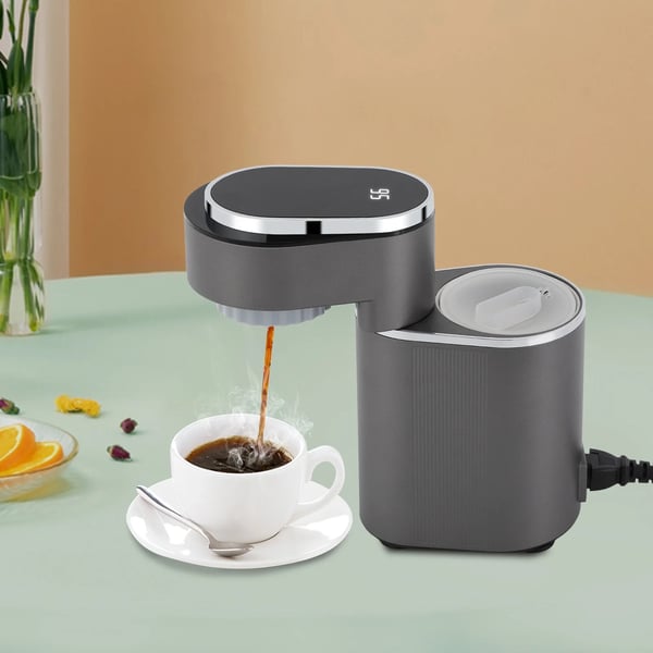 Mini Kaffemaskine, Bærbar Design, Justerbar Temperatur,GRÅ