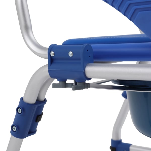 Multifunktionel Toilet- og Bruse Stol, Maksimal Belastning 125 kg, Produktstørrelse 62 x 59 x 100 cm, Sæde Dimensioner 42 x 43 cm