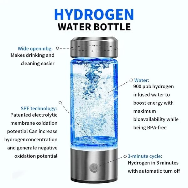 Hydrogen Vandkande, Titanium Materiale, Antioxidante Egenskaber,Sølv