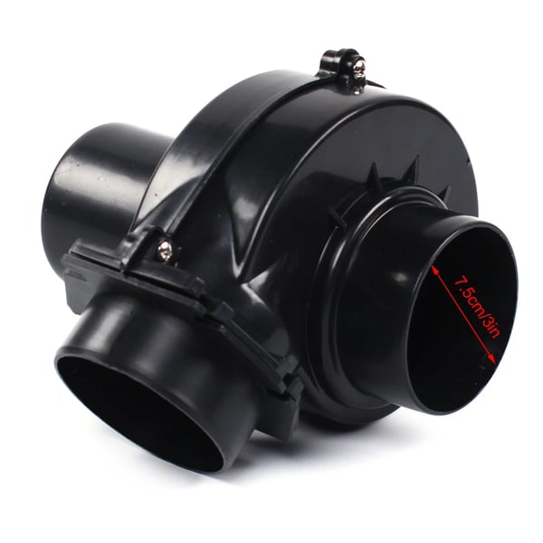 Elektrisk turbocharger ventilator, letvægtsdesign, forbedret kraft,sort