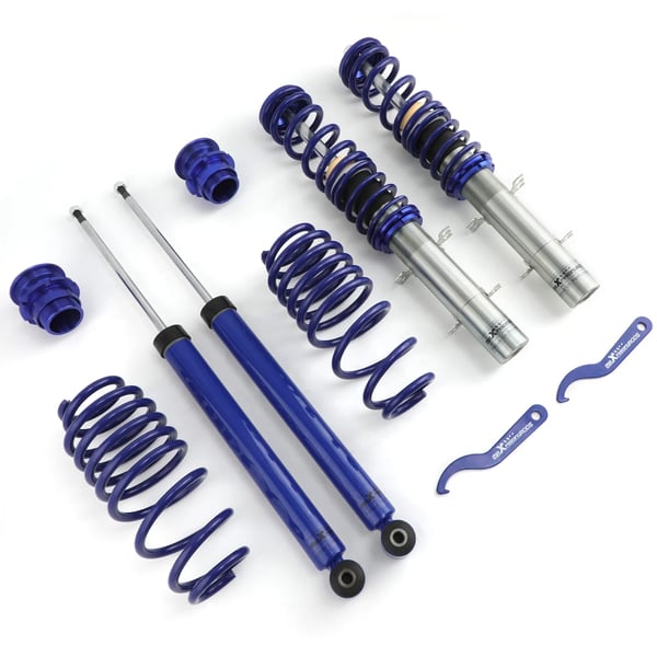 Coilover Kit, Foran Coilover Længde 370mm-540mm, Bageste Coilover Længde 410mm-650mm, Fjedersats Foran 8 kg/mm, Fjedersats Bag 6 kg/mm