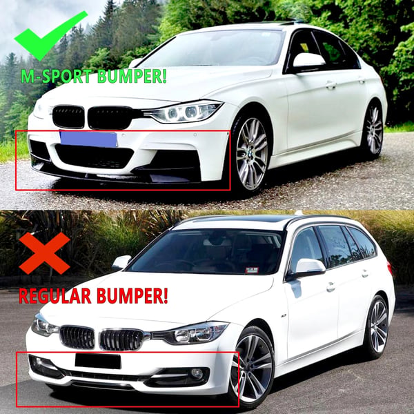 Front Bumper Splitter Lip, M-Performance Stil, Nem Installation,som vist