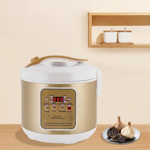 Hvidløgsgærer, 6 Liter Kapacitet, Aluminiumlegering og Rustfrit Stål, Høj Holdbarhed, Højtemperaturbestandig, Alsidig til Yoghurt og Natto