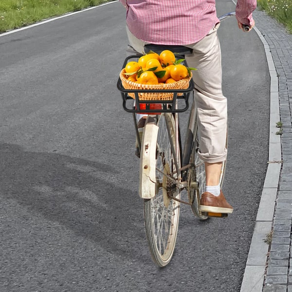 Cykelkurv, Stor Kapacitet, Holdbar Jernkonstruktion,sort