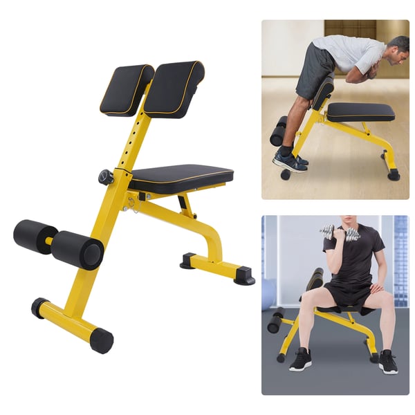 Fitnessstol, Højklasse stål, Maksimal belastning 300 kg, Sammenklappelig design, Understøtter forskellige øvelser, Kompakte dimensioner