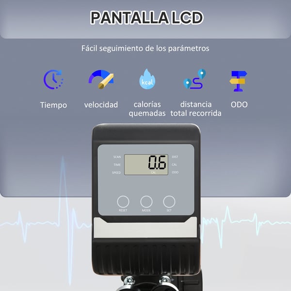 Kuntopyörä, 8 Vastustasoa, LCD-näyttö,musta