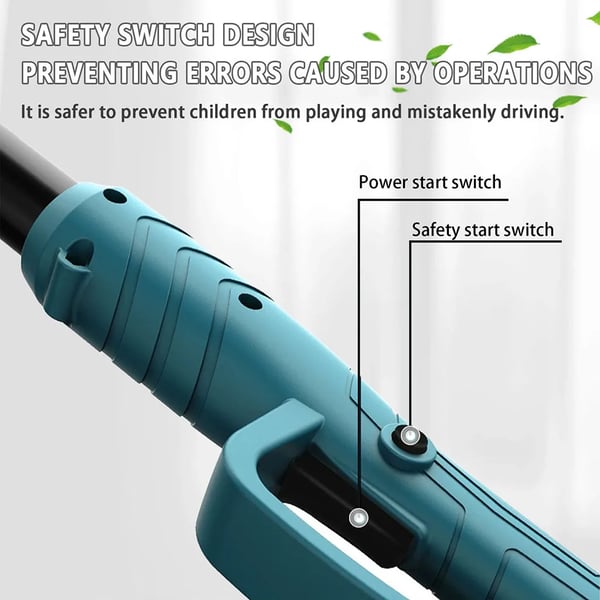 2-i-1 Sladdlös Stångsåg, Kompakt Design, Ergonomiskt Handtag, med 2 batterier, 6 tum