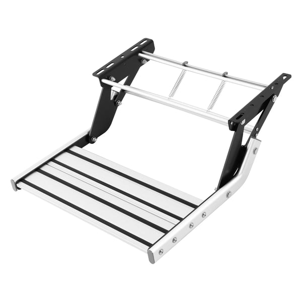 Foldbar RV-trin, Holdbart Aluminiumlegering, Skridsikker Pedal,Sølv