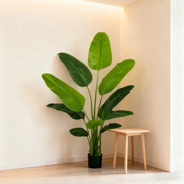 Kunstig Paradisfugl Plante, Robust Konstruktion, Ingen Vedligeholdelse Krævet,grøn