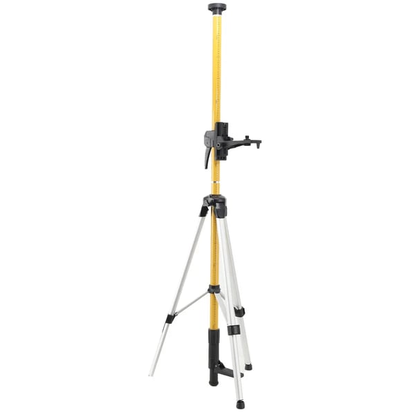 Teleskopisk stang, justerbar op til 12 fod, kompatibel med laser niveauer, monteringsgevind 1/4 tomme x 20 og 5/8 tomme x 11, inkluderer bæretaske
