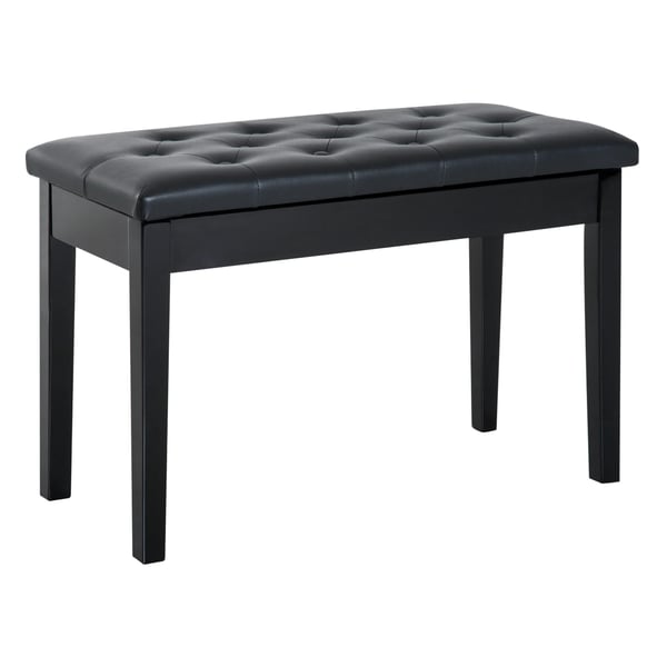 Piano Stol, 76 cm x 36 cm x 50 cm Dimensioner, Syntetisk Læder Materiale, Opbevaringsrum, Nem Samling, Alsidig Brug