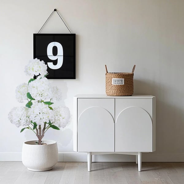 Kunstig Hortensia Træ, Elegant Silke Design, Perfekt til Dekoration,90cm