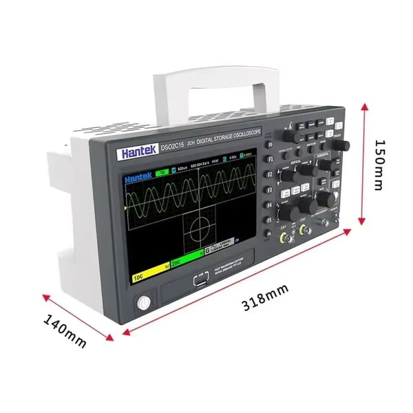 Oscilloskop, 150MHz Båndbredde, 1GSa/s Sampling Rate,DSO2D15