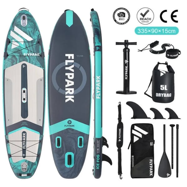 Oppustelig Paddle Board, Bærbart Design, Multi-Brug Funktionalitet,Blå Fed Mand