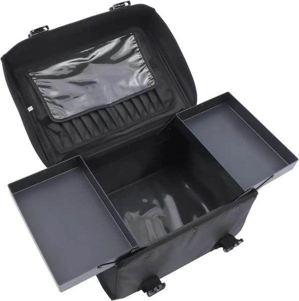 Professionel kosmetikvogn, 2-i-1 design, 8 skuffer,8, sort