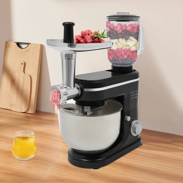 Køkkenmaskine, 700W motor, 6+1 hastighedsindstillinger,sort