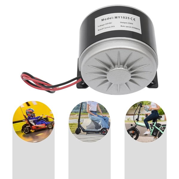 Elektrisk motor, 250W effekt, egnet til elektriske cykler og personlige transportmidler,11, 24V