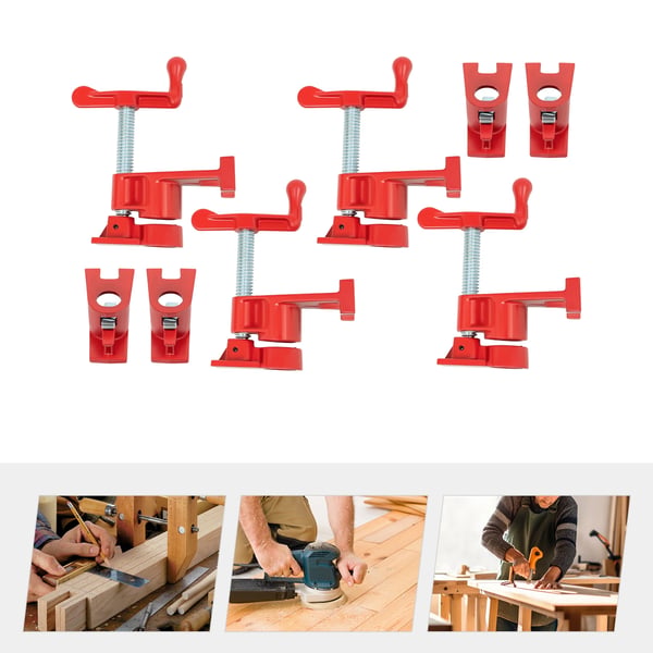 Puusepän puristimet, valurauta, kokonaispituus 19 cm, kahvan pituus 11 cm, putkipuristimen korkeus 6 cm, kappalemäärä 4