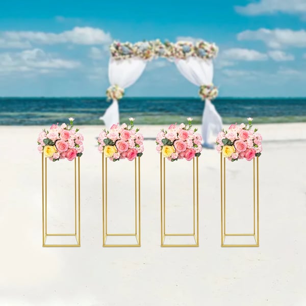Blomsterställning, Modern Rektangulär Design, Verktygsfri Montering,M, Guld