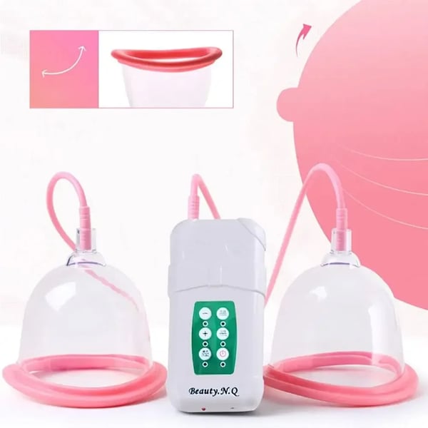 Bröstpump, Elektrisk Drift, Silikonmaterial,Rosa, EU-kontakt