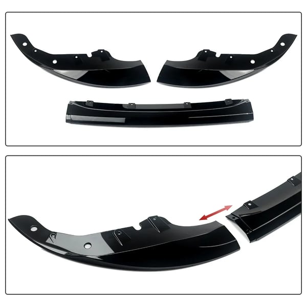 Front Bumper Body Kit, Letvægts ABS Plast, Nem Installation,SOM VIST
