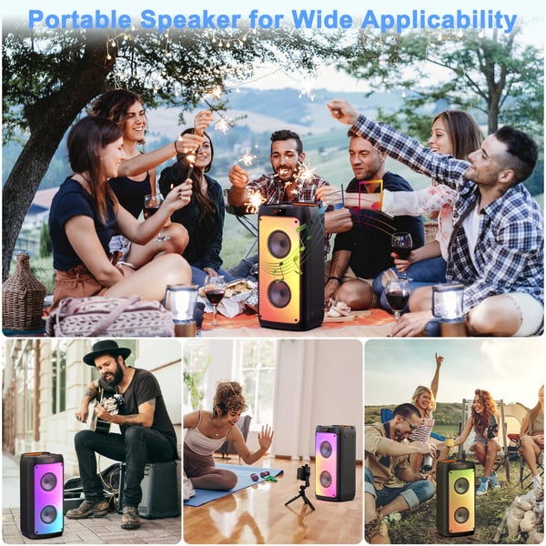 Karaokelaite, kaksoismikrofonit, kannettava Bluetooth-kaiutin,T10-T