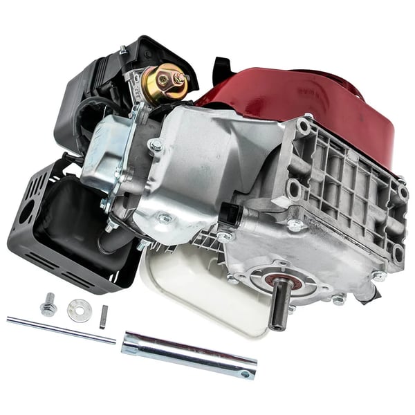 Erstatningsgasmotor, 5,5 HK, 4,1 KW, 4-takts, 3 cylinder, dimensioner 12x23x12 tommer