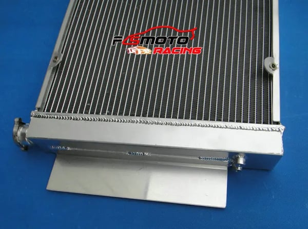Aluminiumkøler, Kerne størrelse 450×388×56MM, Samlet størrelse H16"×B27-1/8", Indløbs/Udløbs størrelse Φ1-5/8, Kraftig design, TIG svejset