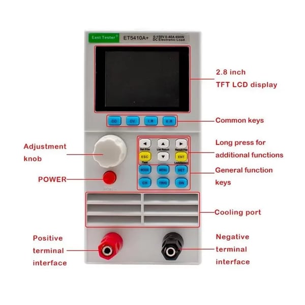 DC Elektronisk Belastningstest, Høj Ydelse, Brugervenligt Interface,ET5410A