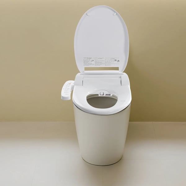 Elektrisk bidet toilet sæde, opvarmet sæde, justerbar vandtemperatur, egnet til V- og U-formede toiletter, AC 220V, vaskeeffekt 1600W