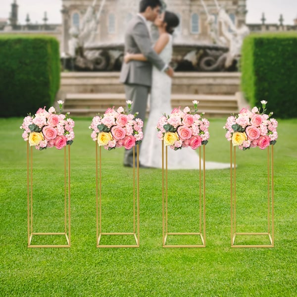 Blomsterstandssæt, Metal Konstruktion, Dimensioner 16,5 x 11,4 x 11,4 cm, Understøtter op til 2,3 kg, 4-delt Sæt, Egnet til Bryllupper og Begivenheder