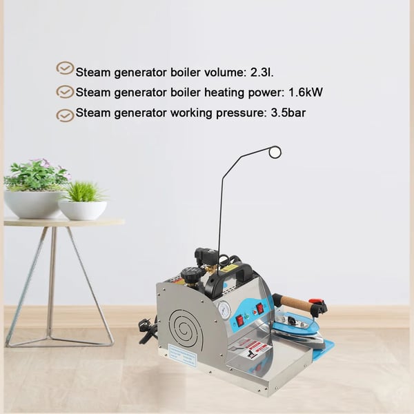 Dampgenerator Strygesystem, Rustfrit Stål Kedel, Justerbar Dampventil, Sikkerhedsfunktioner