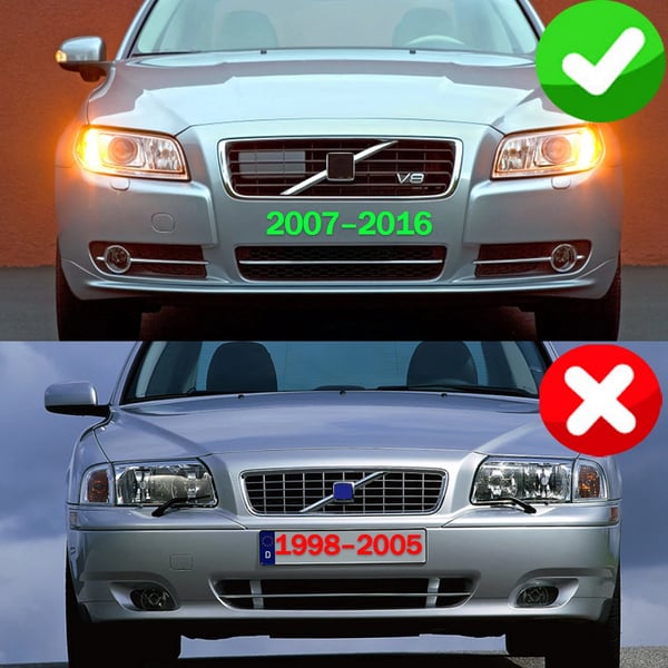 Forlygte Linse Dæksel, Klar Polycarbonat, Direkte Erstatning til Volvo S80,venstre og højre