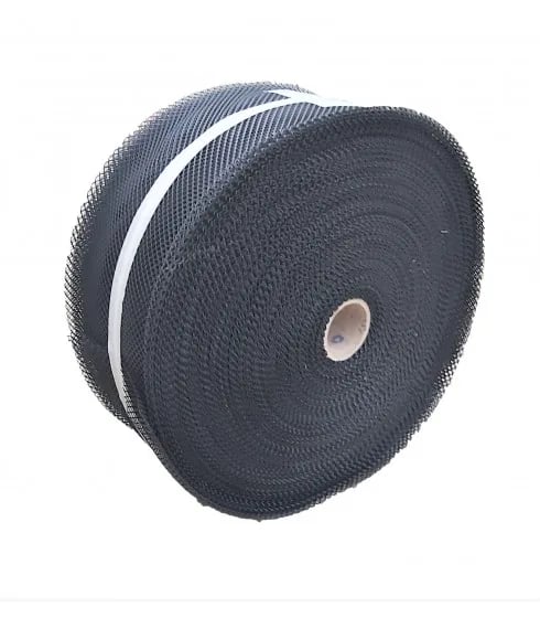 Træbeskytter, Plastnetstof, 22 cm Bredde, 100 m Længde, Tubulær Form, Sort Farve