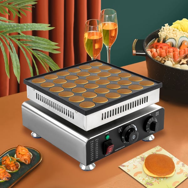 Pandekagemager, 900 W, 220 V, 33 * 32 * 20 cm, Temperaturinterval 50-300℃, Bordmontering