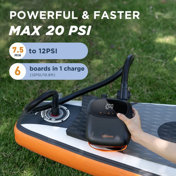 Luftpump, 20 PSI Max Tryck, Uppladdningsbart Batteri,D13PRO 5200mAh