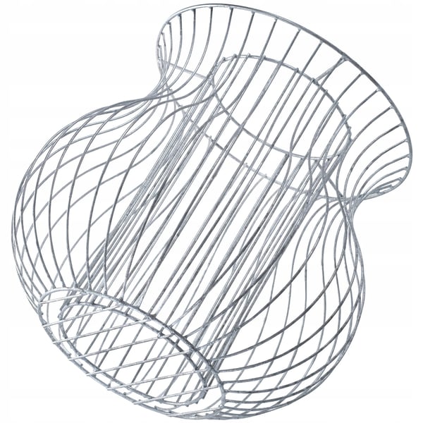 Have Gabion Pot, Galvaniseret Stål, Dekorativt Design,Sølv