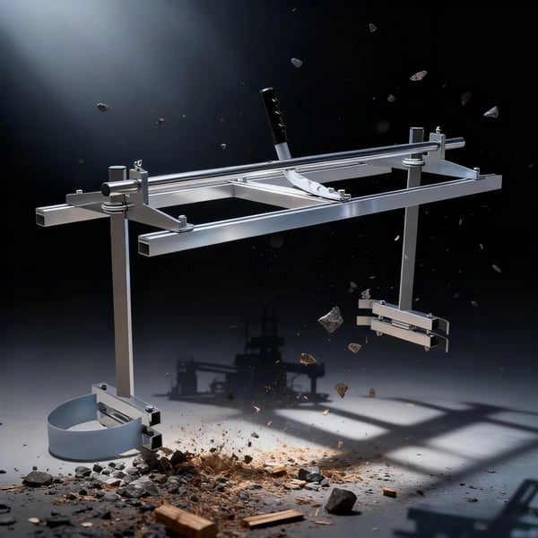 Bærbar kædesavsmølle, aluminiumskonstruktion, maksimal åbning bredde 31,5 tommer, anvendelig kædesav bar længde 14-36 tommer