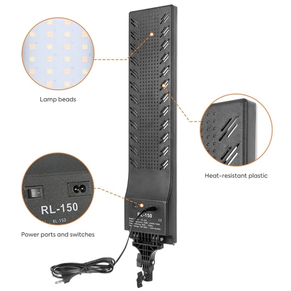 LED Foto Video Panel Lys Sæt, Justerbar Farvetemperatur, Fjernbetjeningsfunktionalitet,LILLA